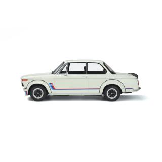 BMW 2002 TURBO CHAMONIX WHITE 1974 OttO mobile 1:12 Resinemodell (Türen, Motorhaube... nicht zu öffnen!)